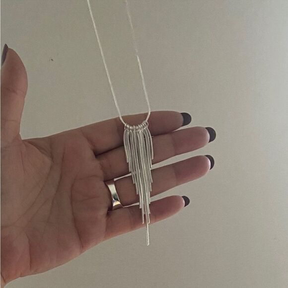 The Roaring 20’s 925 Silver retro fringe necklace - Picture 4 of 7
